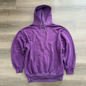 VTG 80s Hoodie Sweatshirt Macgregor Faded Purple L Grunge Skate